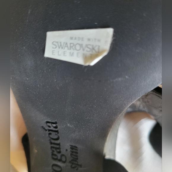 NWOT, PEDRO GARCIA, Black Suede Heel, 38 1/2 - Picture 4 of 11